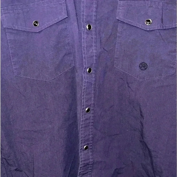 Roper Western Button Shirt BOYS XL (16-18) -Pearl Snaps-solid Long Sleeve-NICE - Picture 3 of 10